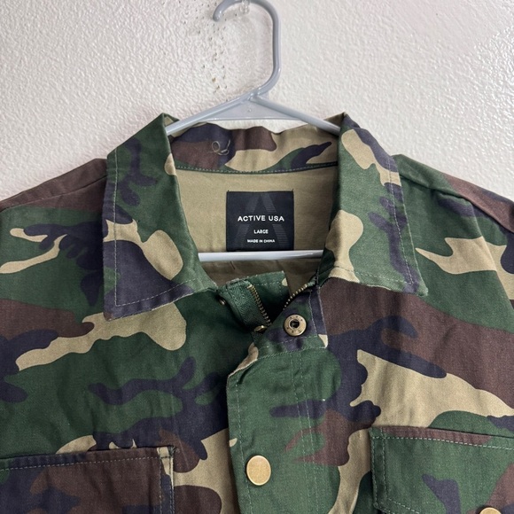 Active USA Vintage Camo Jacket Unisex Size Large - Picture 3 of 8